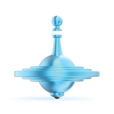 Ufo Tops - Cussac | Metal Spinning Top | Inspired By The Documented 1967 Ufo Sighting In Cussac, France (Sulfur Blue)