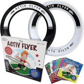 Activ Life Kid'S Flying Rings [Black/White] 2 Pack - Best Water Toys For Summer Beach Games Gear Items And Swimming Pool - Sand Lawn Fun Outdoor Stuff - Outside Family Essentials