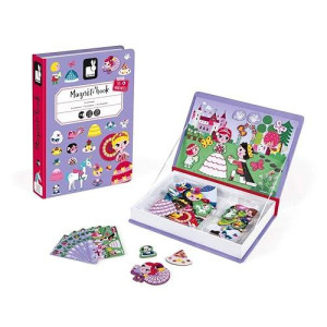 Janod Magnetibook 63 Pc Magnetic Princess Costumes Dress Up Game - Ages 3+ - J02725