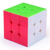 Tanch Qiyi Speed Cube 3X3 Stickerless Magic Cube Puzzle Toy Colorful