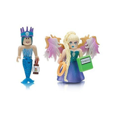 Roblox Celebrity Collection - Neverland Lagoon: Crown Collector + Royale High School: Enchantress Two Figure Bundle [Includes 2 Exclusive Virtual Items]