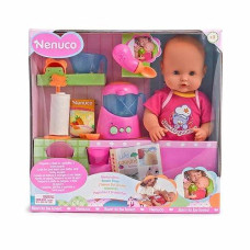 Nenuco Meal Baby Doll With Recipe Book And Blender, Bottle Spoon, 16" Doll