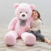 Misscindy Giant Teddy Bear Plush Stuffed Animals For Girlfriend Or Kids 47 Inch, (Pink)