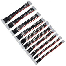 Sologood 10Pcs Jst-Xh 2S/ 3S/ 4S/ 5S/ 6S Battery Balance Plug Extension Lead 22Awg Silicone Wire Balance Leads Extension Cable For Lipo Batteries Balance Charging(Each Size 2Pcs)