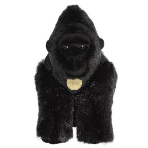 Aurora? Adorable Miyoni? Silverback Gorilla Stuffed Animal - Lifelike Detail - Cherished Companionship - Black 13 Inches