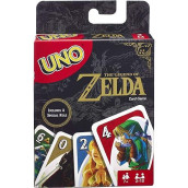 Mattel Games Uno The Legend Of Zelda Card Game For Family Night With Graphics From The Legend Of Zelda & Special Rule