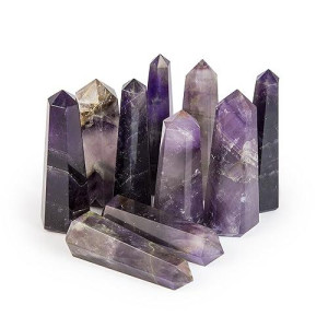 Beverly Oaks Crystal Obelisk Bulk Set Featuring Deep Purple Amethyst - Powerful Gemstone Healing Wand (1/2 Pound)