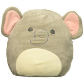 Squishmallow 8-Inch Emma The Baby Elephant With Rattle Children'S Plush Toy Pillow, Gray, 8-Inch