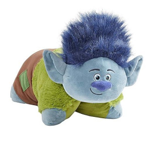 Pillow Pets Dreamworks Branch 16" Plush Toy - Trolls World Tour Stuffed Animal Green And Blue