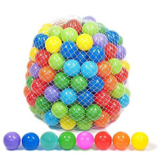 Playz Ball Pit Balls 500 Count, Crush Proof Ball Pit Balls For Babies, Kids & Toddlers In 8 Bright Colors, Soft & Safe Plastic Balls For Ball Pit, Bpa Free Baby Toddler Pit Balls 2.1 Inch