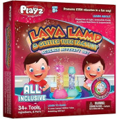 Playz Lava Lamp & Glitter Tube Arts And Craft Science Activity Set - 34+ Tools To Make A Lava Lamp, Glitter Tube, Bubbling Glitter & More For Girls, Boys, Teenagers, & Kids Age 8+