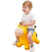 Babe Fairy Giraffe Bouncy Horse Hopper Toys For Kids, Animals Jumping Inflatable Ride On Bouncer Hopping Gifts For Toddlers Boys Girls 18 Months 2 3 4 5 6 Years Old