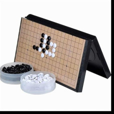 Elloapic M-M-Agnetic Go Chess Game Set With Plastic Stones And Collapsible Go Board, 11.2 X 11.2 Inches