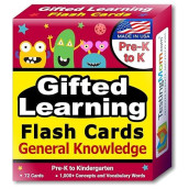 Testingmom.Com Gifted Learning Flash Cards For Kids - General Knowledge Flashcards For Pre K To Kindergarten - G&T Educational Practice Test: Cogat, Iowa, Olsat, Nyc Gifted & Talented, Wppsi, Aabl
