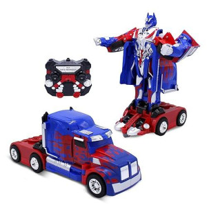 Family Smiles Kids Remote Control Car Toy Truck Transforming Robot Rc Vehicle Toys Boys Age 8-12