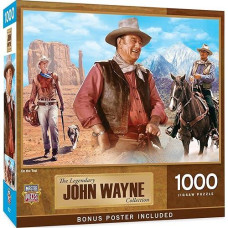Masterpieces 1000 Piece John Wayne Jigsaw Puzzle For Adults, Family, Or Kids - On The Trail - 19.25"X26.75"