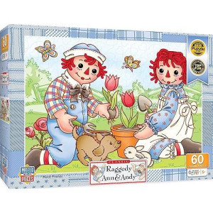 Masterpieces 60 Piece Jigsaw Puzzle For Kids - Raggedy Ann And Andy Picnic Friends - 14"X19"
