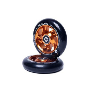 Freedare Scooter Wheels 100Mm Pro Stunt Scooter Replacement Wheels With Abec Bearings(Orange, Set Of 2)