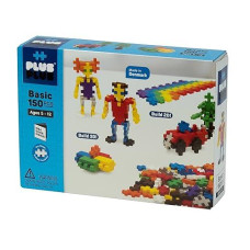 Plus Plus - Open Play Set - 150 Piece Basic Color Mix - Construction Building Stem | Steam Toy, Interlocking Mini Puzzle Blocks For Kids