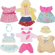 Huang Cheng Toys Set of 6 Doll Clothes for 10-12 Inch Doll Baby Dress Clothes Outfits Costumes Gown Doll Accessories Clothing Handmade