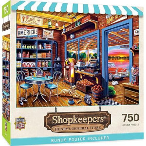 Masterpieces 750 Piece Jigsaw Puzzle For Adults And Family - Henry'S General Store - 18"X24"