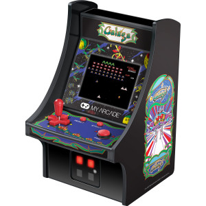 My Arcade Micro Player Mini Arcade Machine: Galaga Video Game, Fully Playable, 6.75 Inch Collectible, Color Display, Speaker, Volume Buttons, Headphone Jack, Battery Or Micro Usb Powered