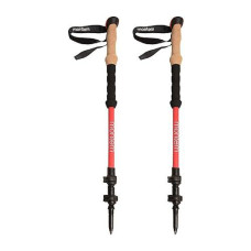 Montem Ultra Strong Hiking/Walking/Trekking Poles - One Pair (2 Poles) (Red)