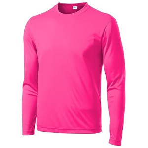 Opna Men'S Long Sleeve Moisture Wicking Athletic Shirts Neopn-3Xlt Pink