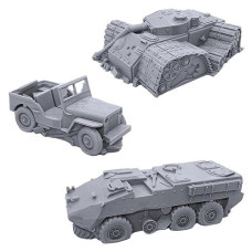 Endertoys Broken Vehicles Bundle, Terrain Scenery For Tabletop 28Mm Miniatures Wargame, 3D Printed And Paintable