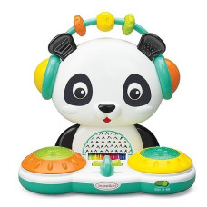 Infantino Spin & Slide Dj Panda - Musical Toy With Busy Beads, Light-Up Turntable Drums, Funky Beats, Switches, Silly Songs And 2 Volume Settings, For Babies And Toddlers