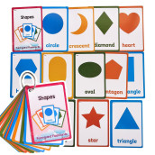 Richardy 13Pcs/Set Shapes Kids Gifts English Flash Cards Pocket Card Educational Learning Baby Toys For Children Pre-Kindergarten