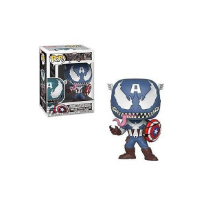 Funko Pop!: Marvel: Marvel Venom: Venom Captain America - Collectible Vinyl Figure - Gift Idea - Official Merchandise - For Kids & Adults - Comic Books Fans - Model Figure For Collectors