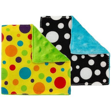 S&T Inc. Crinkle Squares Baby Toys, 6 Inch X 6 Inch, Dots, 2 Pack