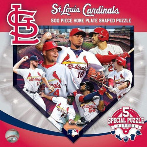 Masterpieces St. Louis Cardinals 500Pc Homeplate Shaped Puzzle