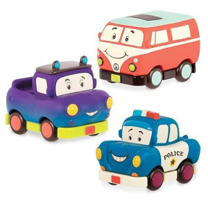B. Toys- Mini Pull-Back Vehicles Set- Set Of 3 Vehicles- Truck, Camper Van, Police- 12 Months +