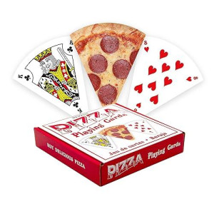Gamago Pizza Playing Cards - Pizza Shaped Deck Of Cards To Play Your Favorite Card Games