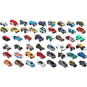 Matchbox Cars Collection, Set Of 50 Vehicles In 1:64 Scale, Mix Of Toy Cars, Trucks And Vans, For Kids And Collectors