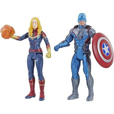 Avengers Marvel Endgame Captain America & Captain Marvel 2 Pack Characters From Marvel Cinematic Universe Mcu Movies