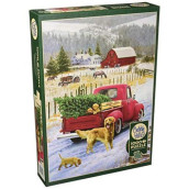 Cobblehill 80127 1000 Pc Christmas On The Farm Puzzle, Various