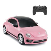 Radio Remote Control 1/24 Scale Volkswagen Beetle Licensed Rc Model Car (Pink)