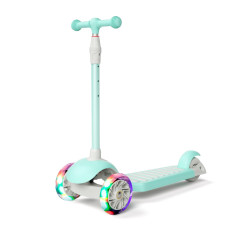 67I Scooter For Kids 3 Wheel Scooter Kids Kick Scooter For Toddler Girls Boys Scooter With Adjustable Height And Light-Up Wheels Scooter For Children Ages 3-12 (Green