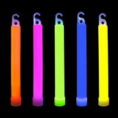 Novelinks 50 Pcs 6'' Premium Glow Sticks Bulk - Glow Necklaces Bulk Light Up Necklaces Bulk Glow In The Dark Necklaces