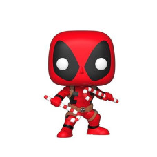 Funko Pop Marvel: Holiday - Deadpool With Candy Canes Collectible Figure, Multicolor