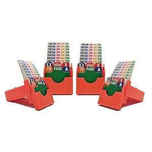 Jranter Set Of 4 Bridge Bidding Boxes- Set Of Four Bridge Bidding Boxes Premium Bridge Kit Bidding Device,Orange