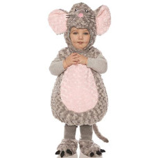 Underwraps Unisex Child Toddler'S Plush Mouse Belly Babies Costume, Gray, X-Large Us