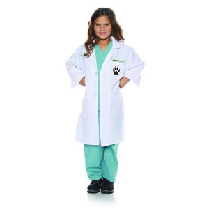 Underwraps Kid'S Children'S Veterinarian Lab Coat And Scrubs Costume Set Childrens Costume, Multi, Large