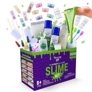 Discovering Diy Slime Kit For Girls And Boys - 52-Piece Slime Making Kit For Kids W/Craft Supplies - Makes Unicorn, Cloud, Butter, Galaxy, Mermaid And Slime For Kids