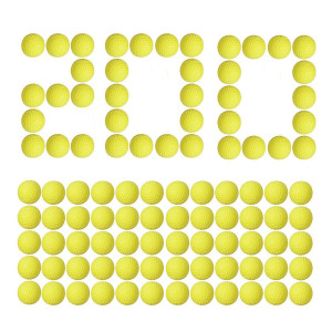 [200 Rounds] Nerf Rival Compatible Ammo By Little Valentine - Bulk Yellow Foam Bullet Ball Replacement Refill Pack For Nerf Rival Blasters (Hir, High-Impact Rounds - Yellow)