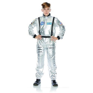 Underwraps Kids childrens Astronaut Jumpsuit costume - Silver childrens costume, Silver, Large