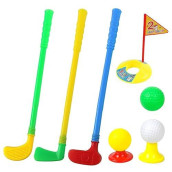 Orzizro Plastic Golf Clubs, Educational Golf Toys Sets For Toddlers Kids, Sturdy & Multi-Colored ?